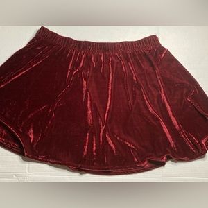 Burgundy Velvet Skirt